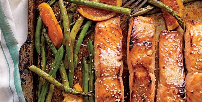 Honey-Soy-Glazed Salmon with Veggies