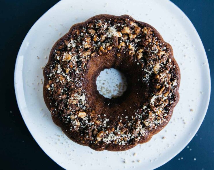 Spiced chocolate & dried fig christmas cake